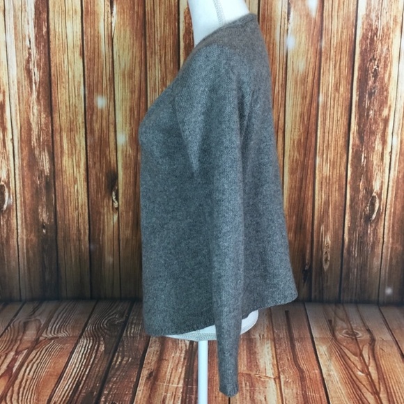 Max Mara 100% Cashmere Open-front Cardigan Sweater Super Soft Gray Size Small S - Picture 11 of 14